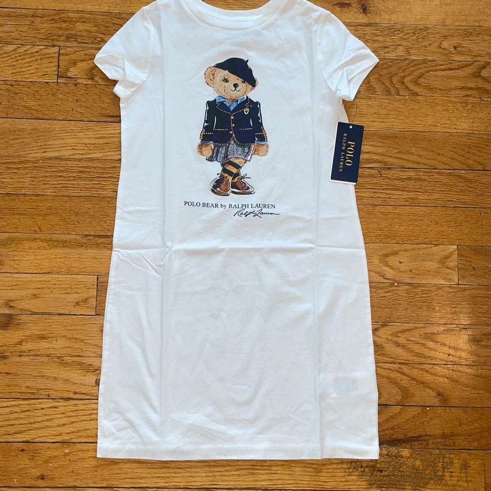 Polo Ralph Lauren Girls White Dress Size Small (7)